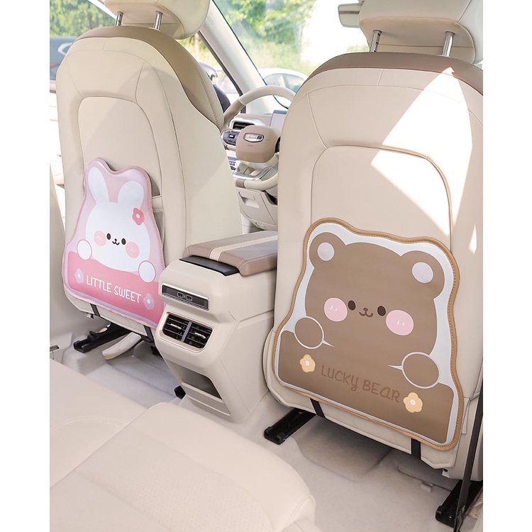 Đệm Lót Sau Lưng Ghế Xe Hơi, Chống Đạp Và Trầy Xước Tiện Dụng Hình Thỏ Gấu Dễ Thương