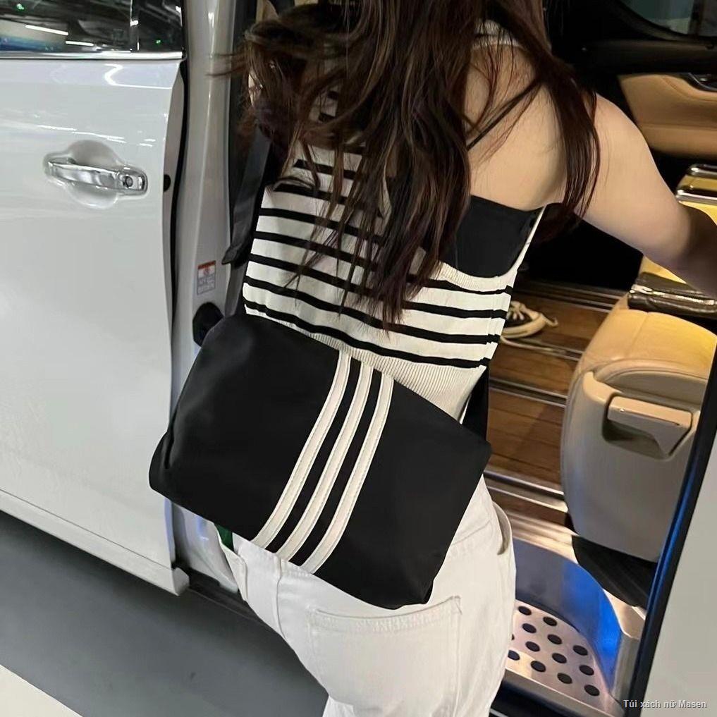 Túi đeo chéo vải nylon phong cách Hàn Quốc túi xách sọc công suất lớn túi vuông nhỏ túi nữ🌠HÀNG CÓ SẴN🌸