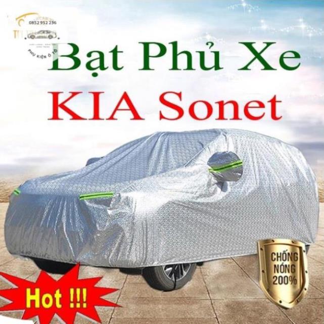 Bạt phủ xe, bạt trùm xe KIA SONET loại 3 lớp tráng nhôm