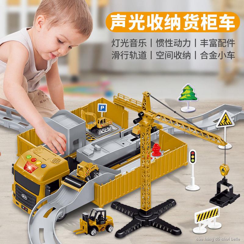 ☼ Bộ đồ chơi hợp kim xe tải công-ten-nơ cho trẻ em🚒HÀNG CÓ SẴN🚔
