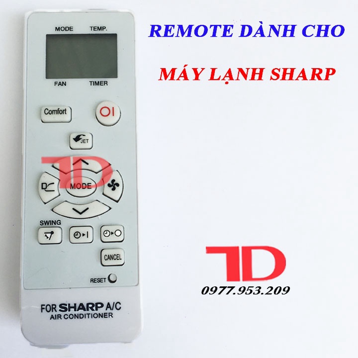 [TẶNG KÈM PIN] Remote điều khiển dành cho máy lạnh Sharp đời mới Vật Tư Điện Lạnh