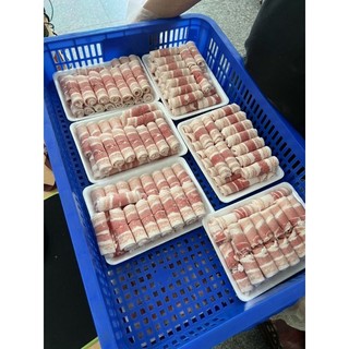 Ba rọi heo cuộn thả lẩu, nướng. khay 500g.