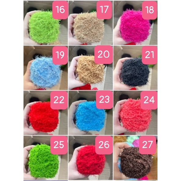 Bông xù mini 50gram sợi lông xù dài