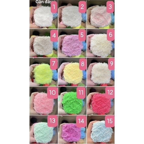Bông xù mini 50gram sợi lông xù dài