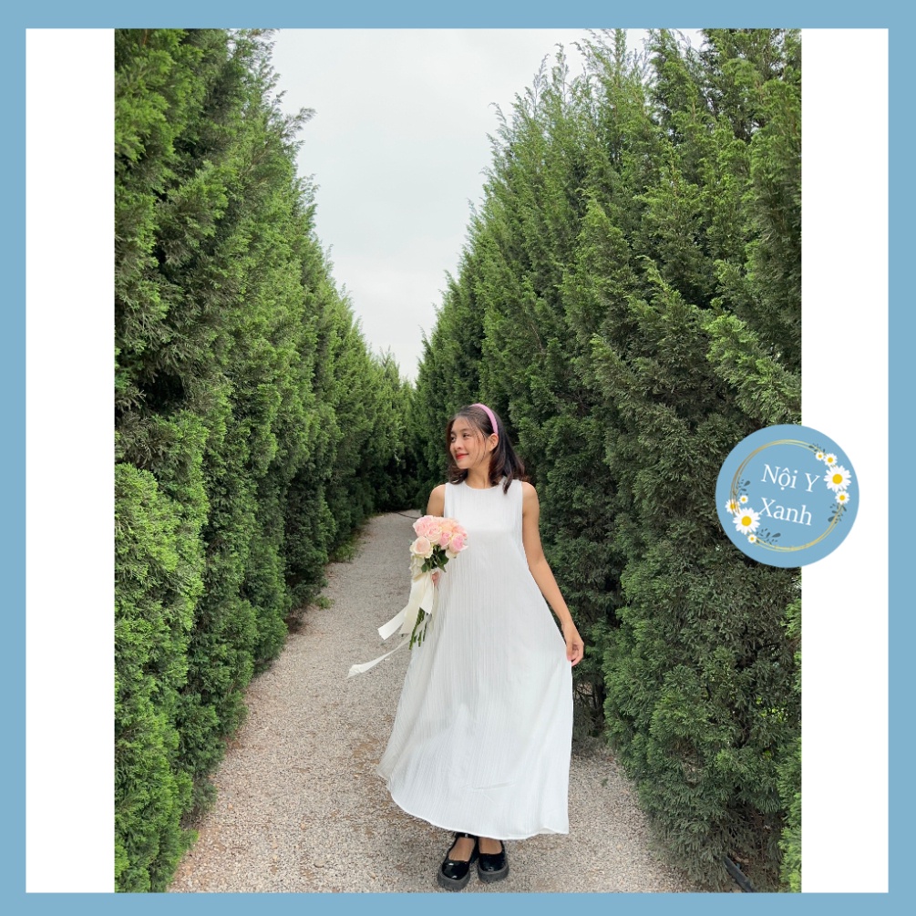 Váy Gân Sát Nách Trơn Hai Lớp Hàn Quốc, Chất Mềm Mát, Đẹp, Freesize Dưới 65kg nội y xanh chất đẹp