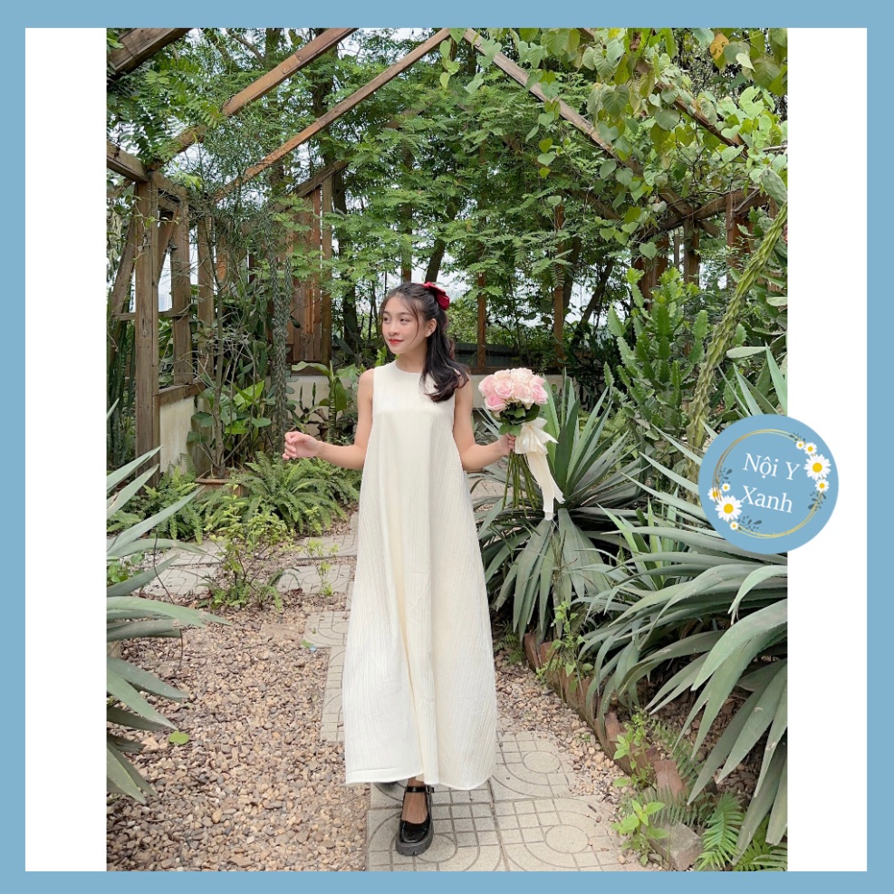 Váy Gân Sát Nách Trơn Hai Lớp Hàn Quốc, Chất Mềm Mát, Đẹp, Freesize Dưới 65kg nội y xanh chất đẹp
