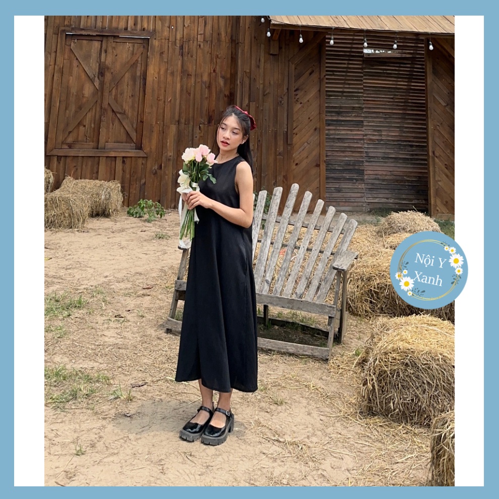 Váy Gân Sát Nách Trơn Hai Lớp Hàn Quốc, Chất Mềm Mát, Đẹp, Freesize Dưới 65kg nội y xanh chất đẹp