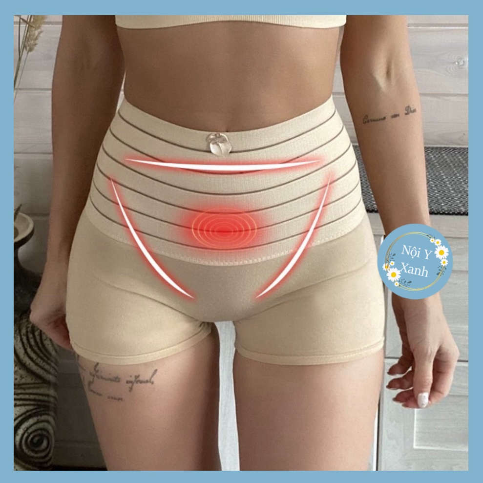 Quần Gen Bụng Đùi Siết Eo Nâng Mông Định Hình Chất Cotton 3D Chống Cuộn K13 nội y xanh chất đẹp