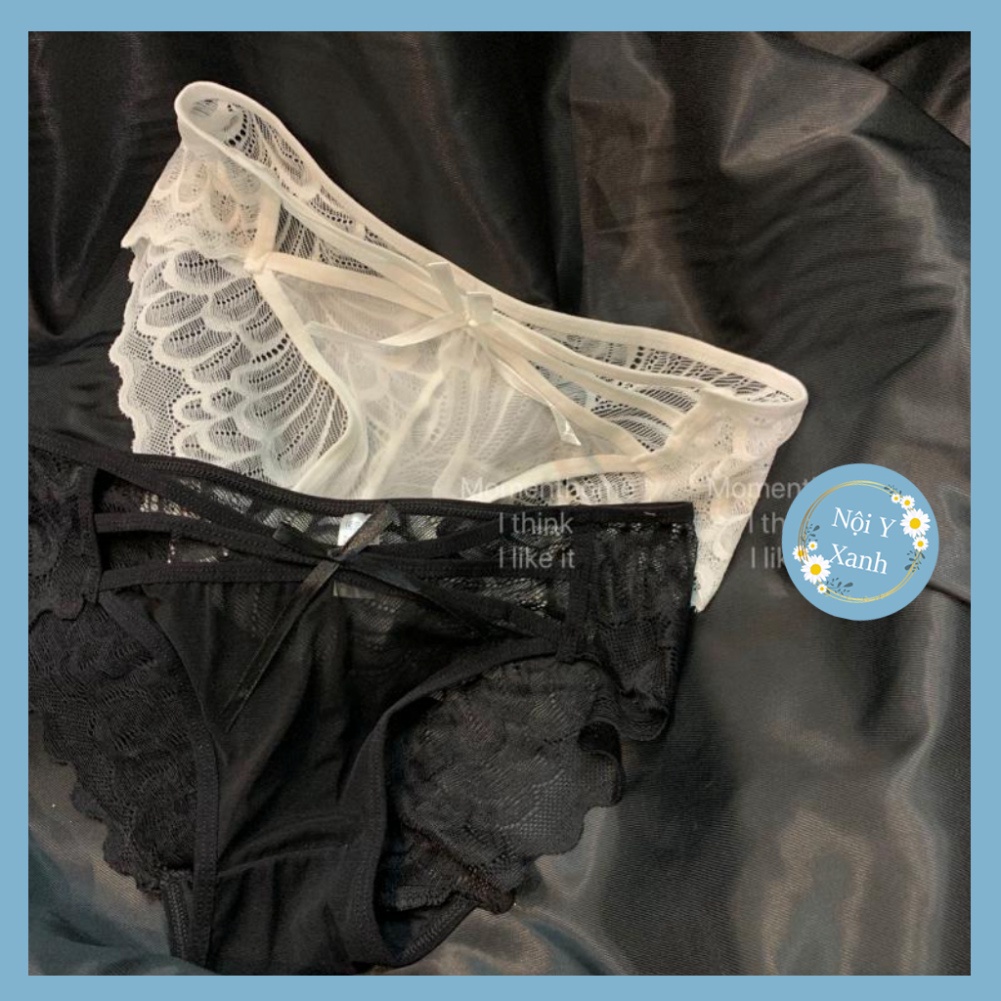 Quần lót ren lưới đính nơ siêu gợi cảm sexy lấy cảm hứng từ đôi cánh buterfly 9066 Brabikini nội y xanh chất đẹp