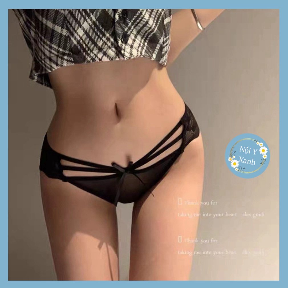 Quần lót ren lưới đính nơ siêu gợi cảm sexy lấy cảm hứng từ đôi cánh buterfly 9066 Brabikini nội y xanh chất đẹp