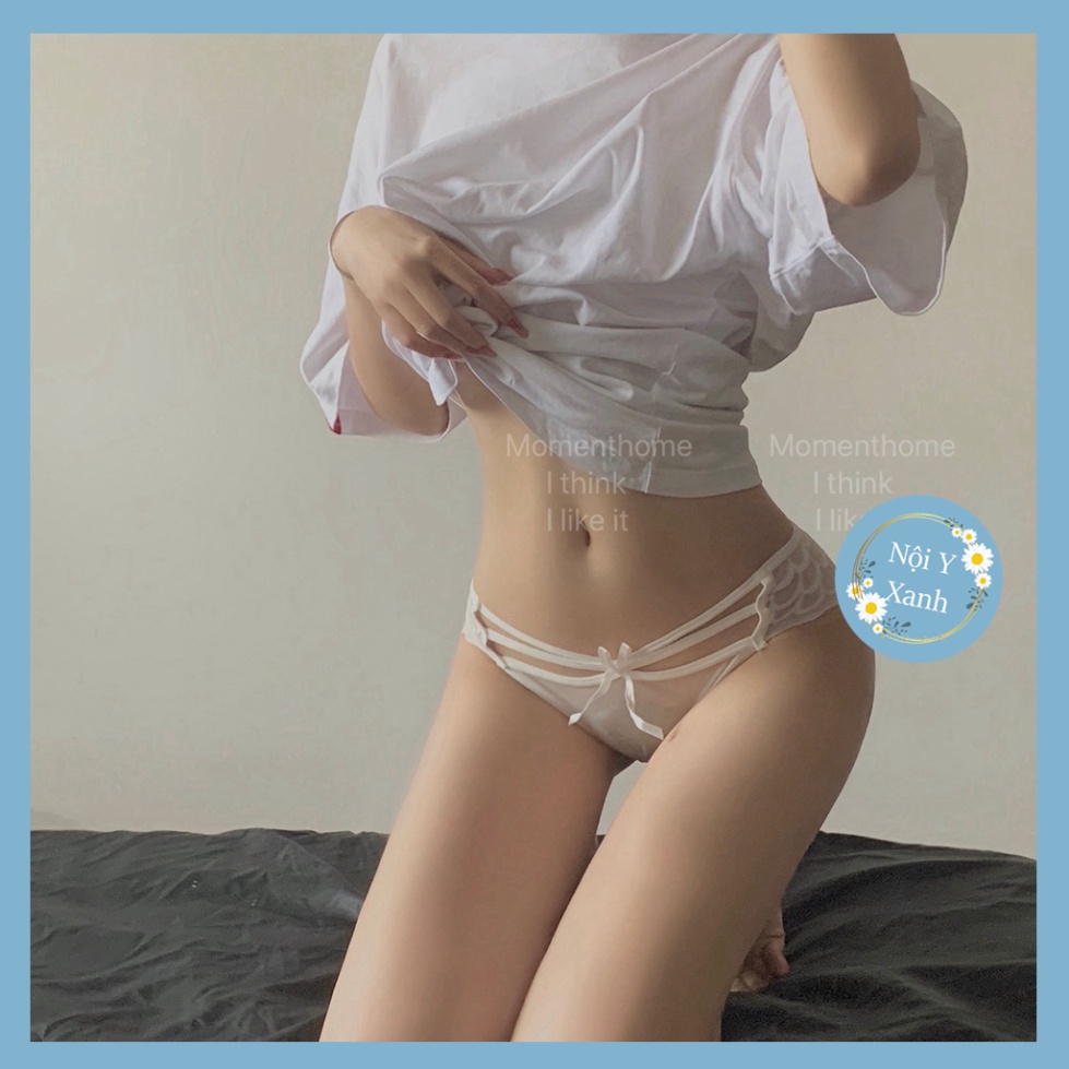 Quần lót ren lưới đính nơ siêu gợi cảm sexy lấy cảm hứng từ đôi cánh buterfly 9066 Brabikini nội y xanh chất đẹp