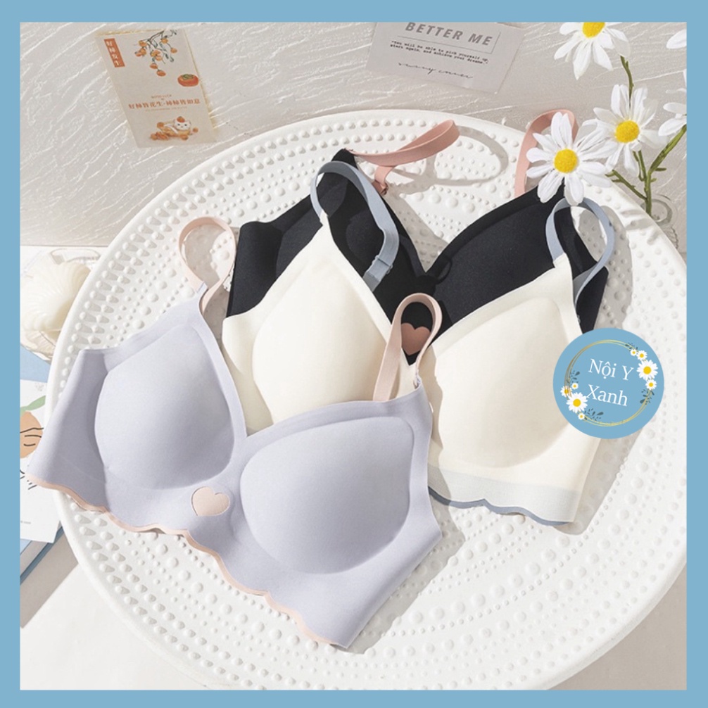 Áo Lót Nữ Đúc Tim Su Non Cao Cấp Tàng Hình, Không Gọng, Siêu Mềm Mịn 2224 nội y xanh chất đẹp