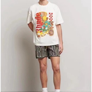 Quần short thể thao hip hop đường phố rhude phong cách mới