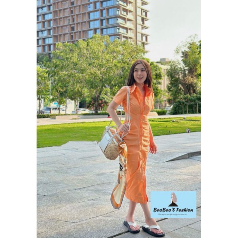 Đầm sơmi khoét eo lịch sự gợi cảm !