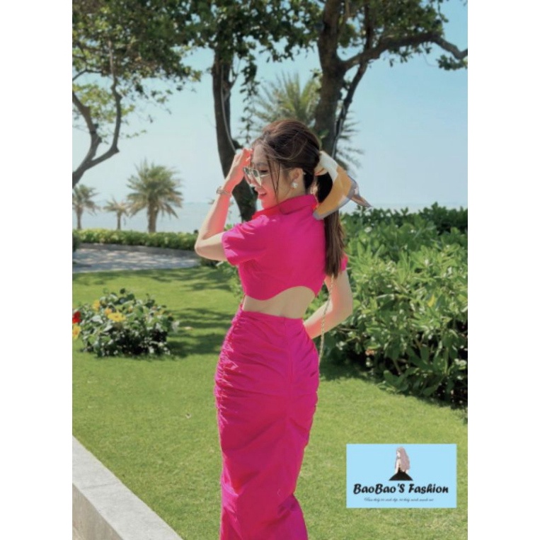 Đầm sơmi khoét eo lịch sự gợi cảm !