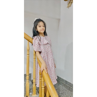 Váy hoa nhí 2 màu xuất Hàn cho Bé