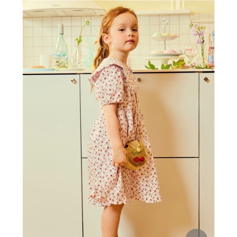 Váy hoa nhí 2 màu xuất Hàn cho Bé