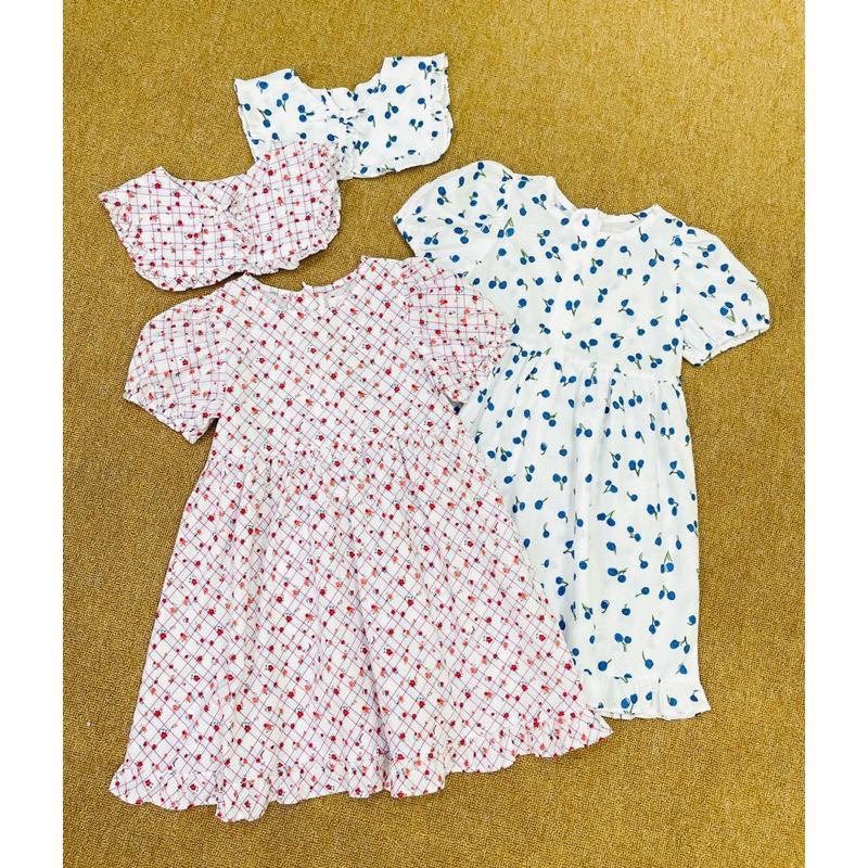 Váy hoa nhí 2 màu xuất Hàn cho Bé