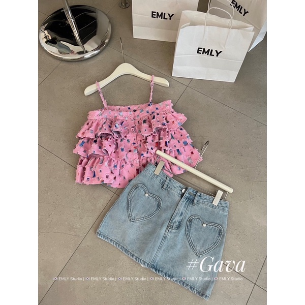 Áo 2s bò kiểu tầng phối màu gava