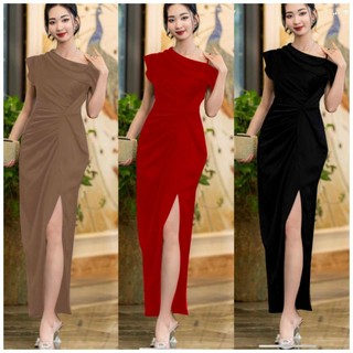 Đầm dạ hội trễ vai đuôi cá sang trọng hàng cao cấp tặng kèm hoa tai thời trang