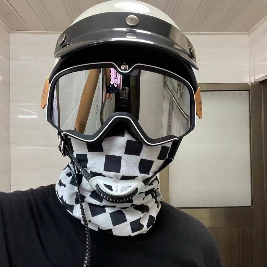 Kính Gắn Mũ Bảo Hiểm Xe Mô Tô Harley Phong Cách retro