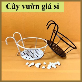 Giá sắt tròn treo ban công sơn tĩnh điện cao cấp chống rỉ, giá đỡ chậu cây treo