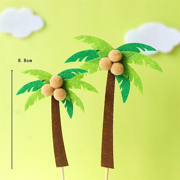 Set cây xốp 2 cây dừa + quả dừa