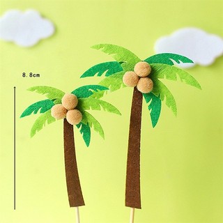 Set cây xốp 2 cây dừa + quả dừa