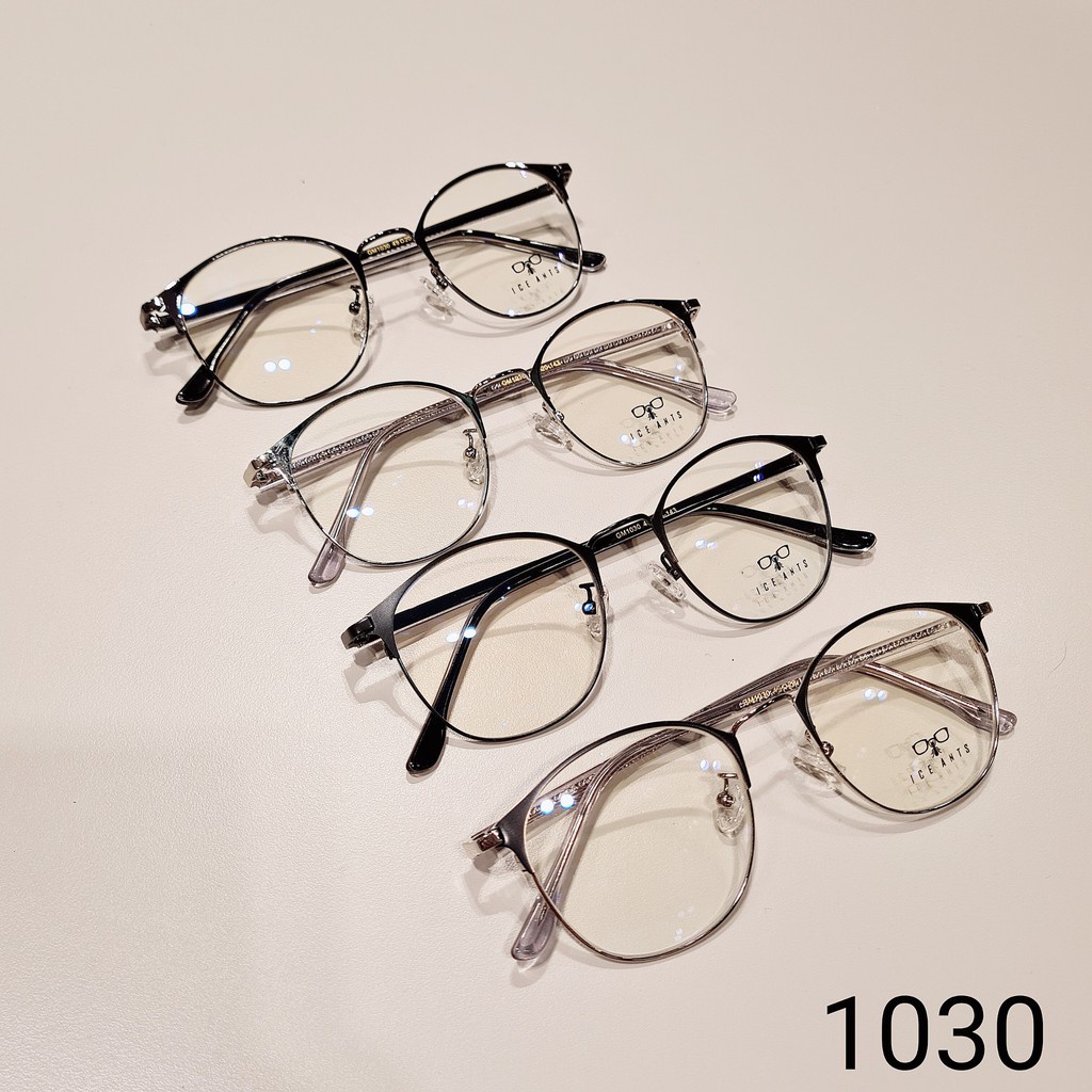 Gọng kính nữ kim loại mắt tròn thanh mảnh nhẹ nhàng 1030