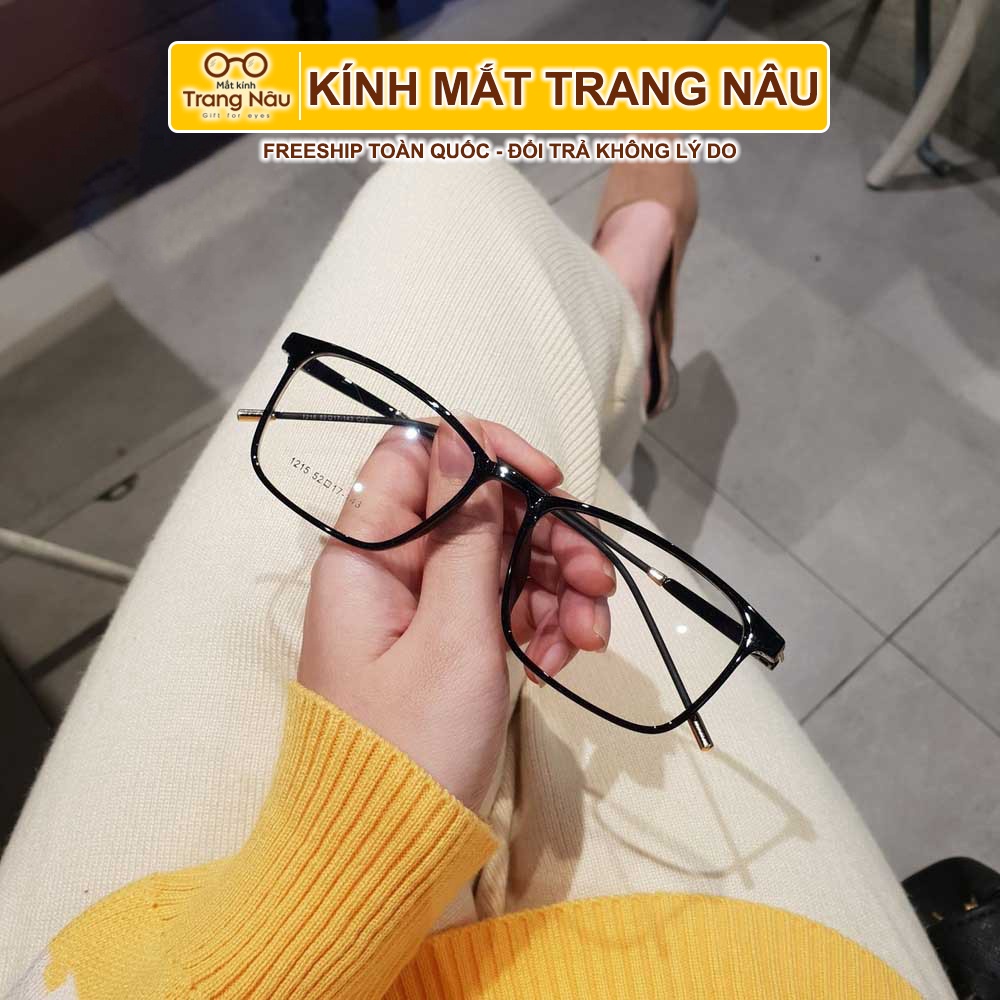 Gọng Kính Cận Trang nâu Thời Trang Nam Nữ 1215 Dáng Cơ Bản
