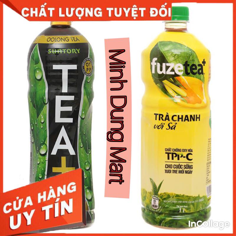Trà ô long Tea Plus/Chanh sả chai 1L