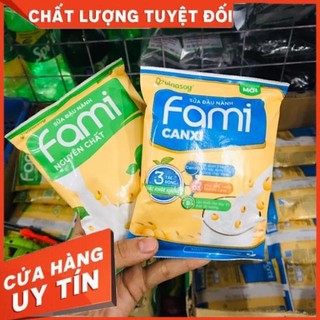 Sữa đậu nành gói fami canxi và nguyên chất 200g