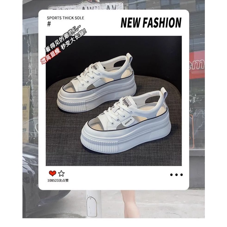 Giày Sandal Đế Dày Đục Lỗ Thoáng Khí Thời Trang Mùa Hè 2023 Phong Cách Mới Cho Nữ