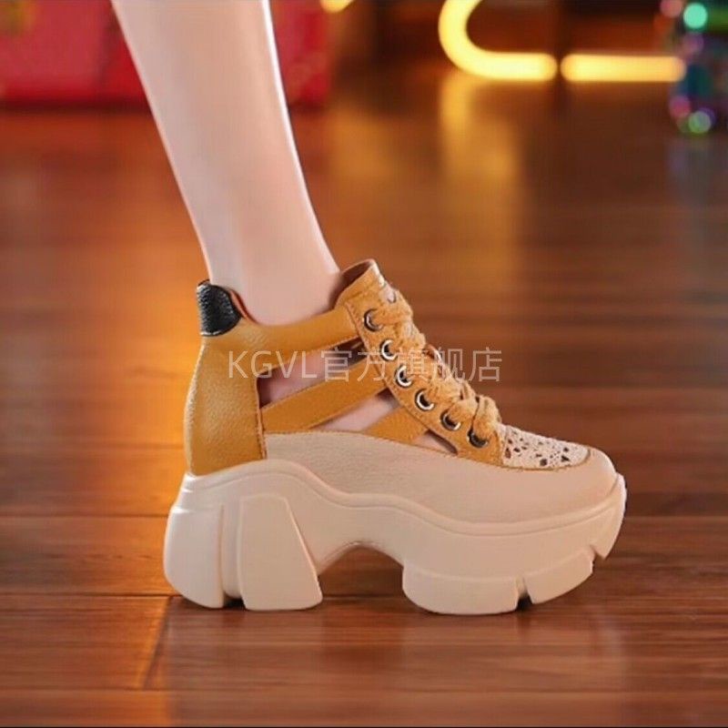 Giày Sandal Da Thật Đế Dày Đục Lỗ Thoáng Khí Thời Trang Mùa Hè 2023 Cho Nữ