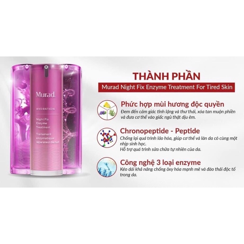 Serum đêm Murad night fix enzyme treatment