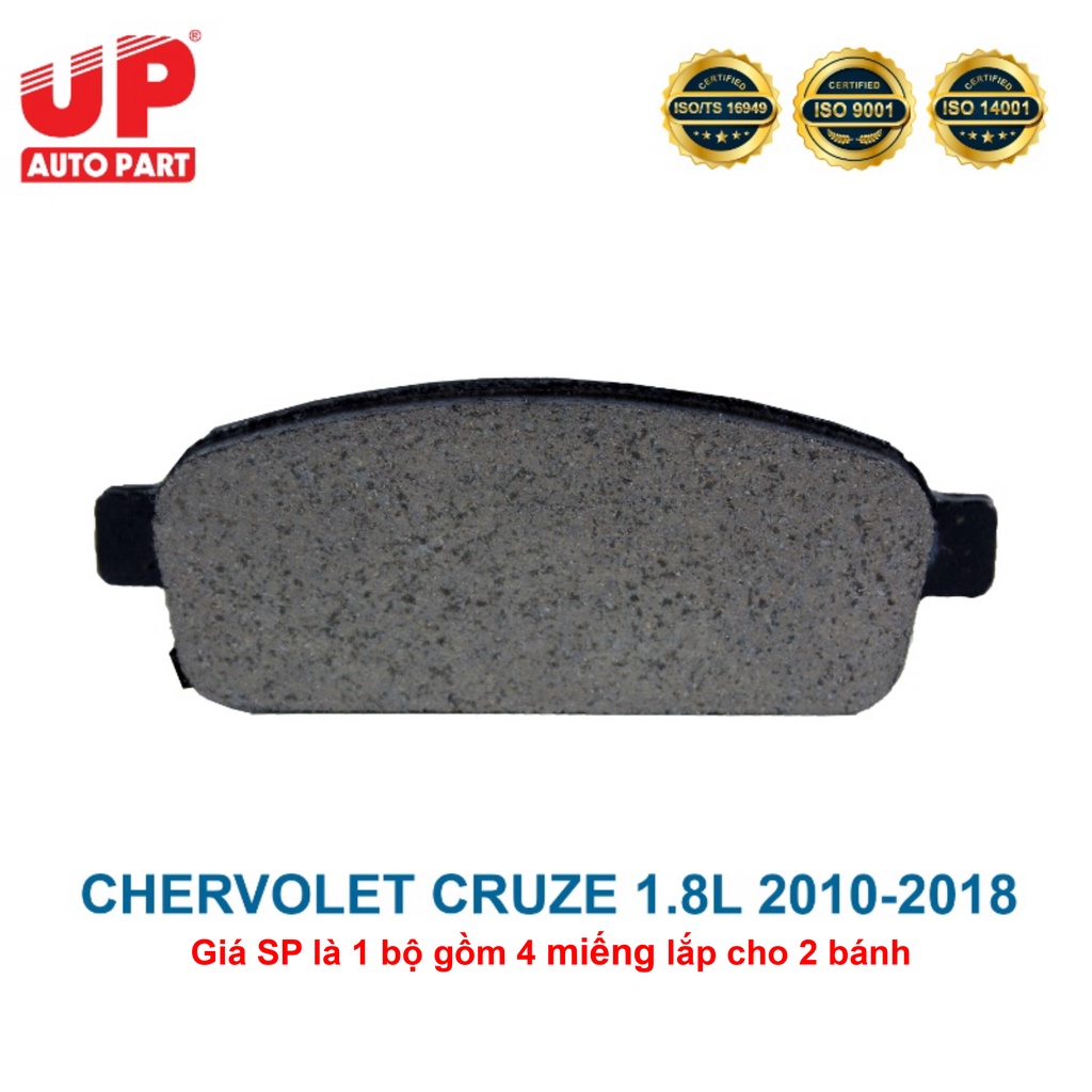 Má phanh bố thắng đĩa sau ô tô CHERVOLET CRUZE 1.8L 2010-2018