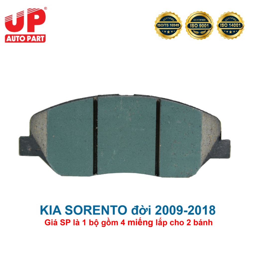 Má phanh bố thắng đĩa trước ô tô KIA SORENTO đời 2009-2018