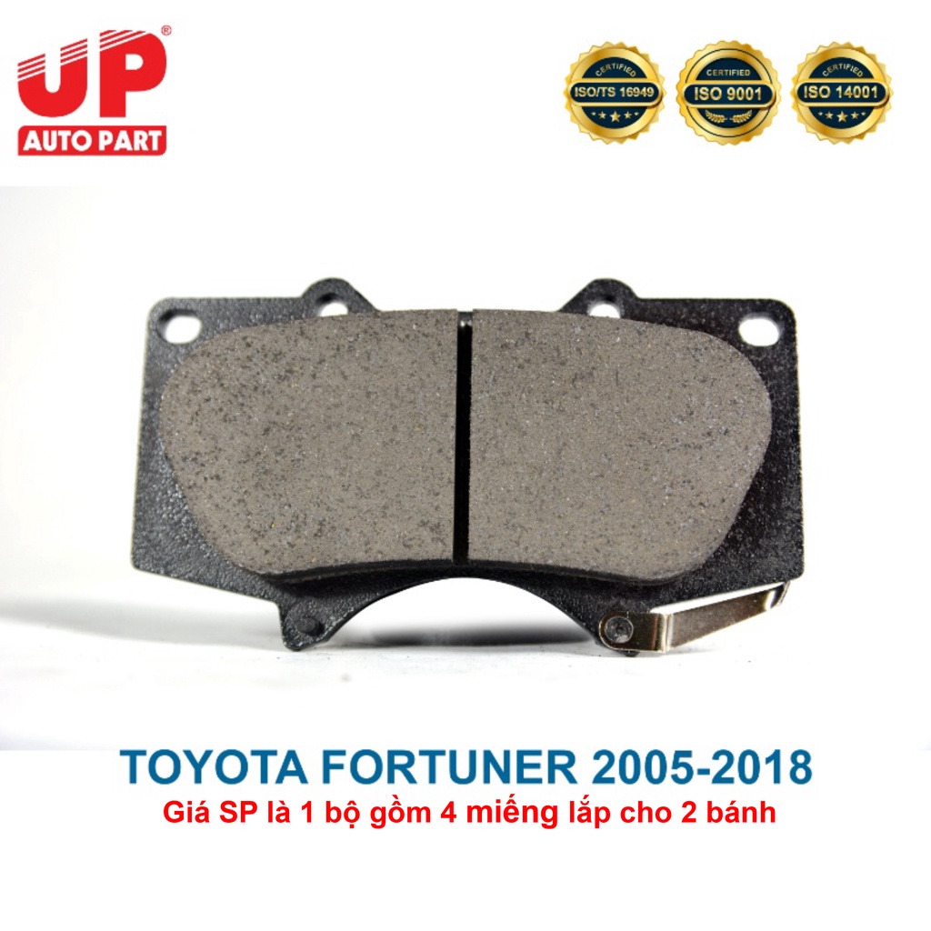 Má phanh bố thắng đĩa trước ô tô TOYOTA FORTUNER 2005-2018
