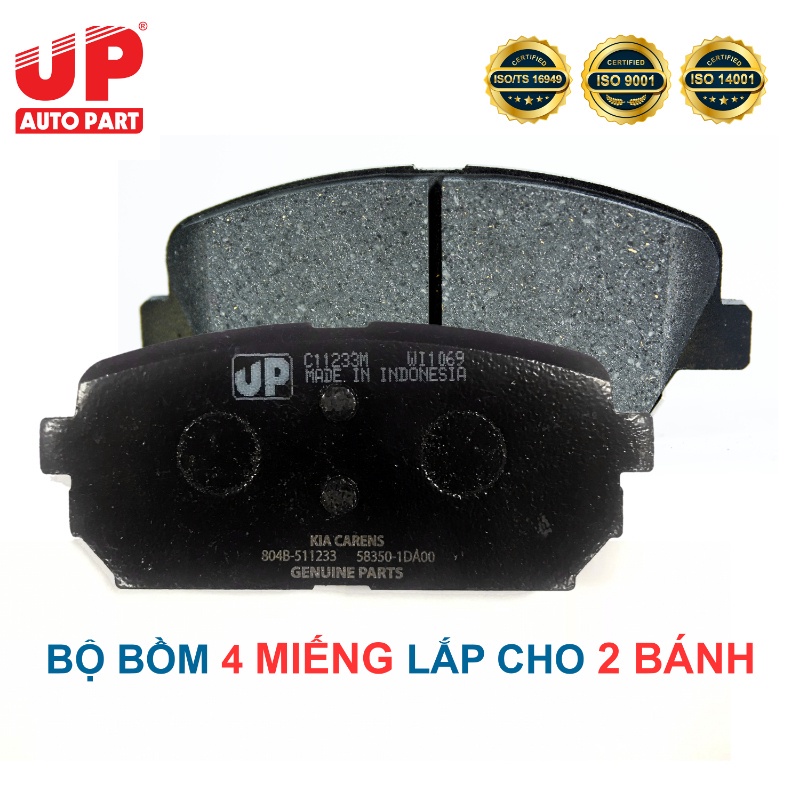 Má phanh bố thắng đĩa sau ô tô KIA CARENS 2006-2012