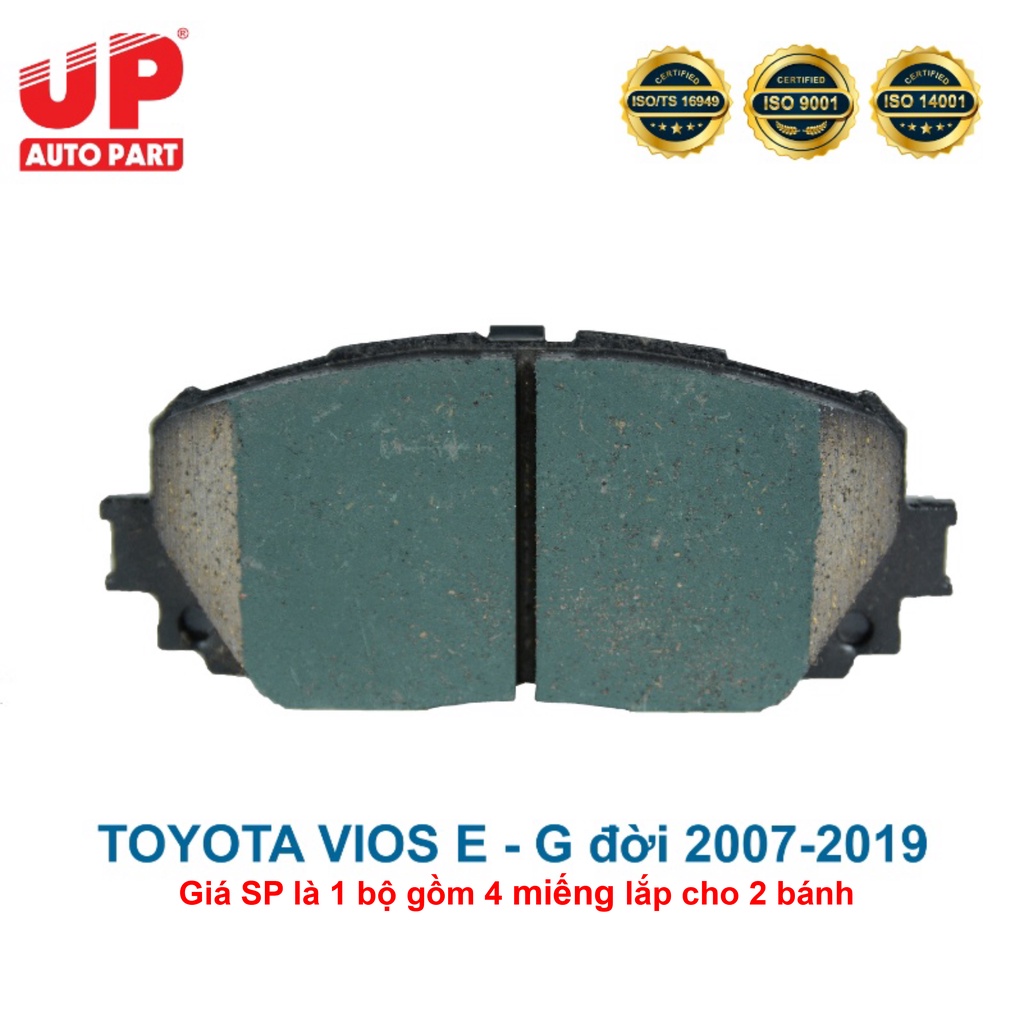 Má phanh bố thắng đĩa trước ô tô TOYOTA VIOS E - G đời 2007-2019