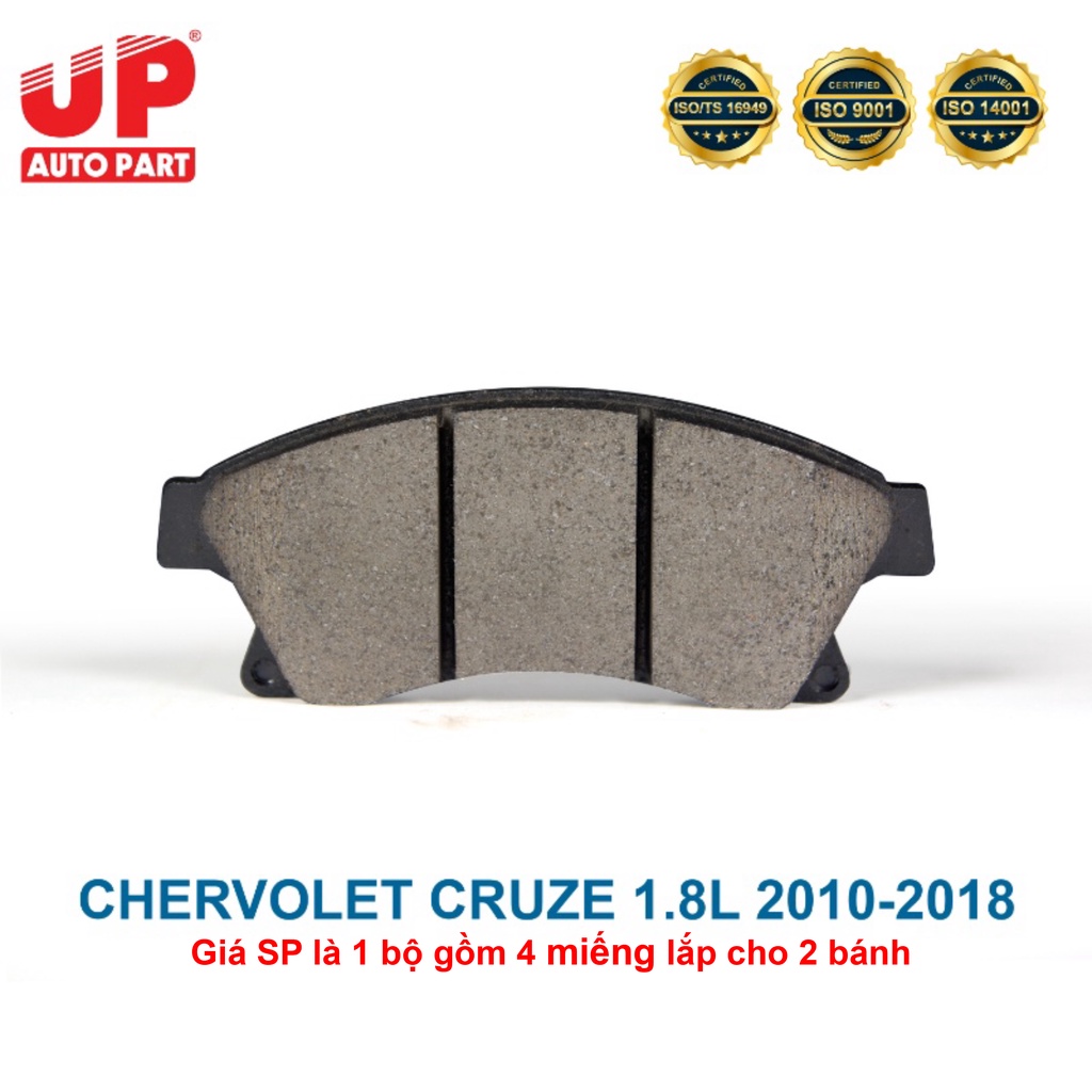 Má phanh bố thắng đĩa trước ô tô CHERVOLET CRUZE 1.8L 2010-2018