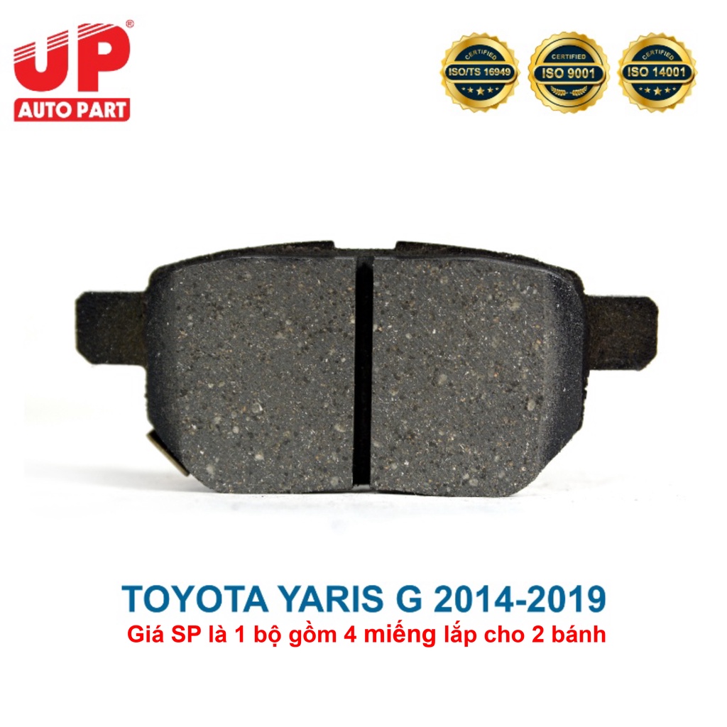 Má phanh bố thắng đĩa sau ô tô TOYOTA YARIS G 2014-2019