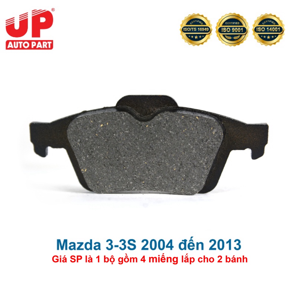 Má phanh bố thắng đĩa sau ô tô Mazda 3-3S 2004 đến 2013