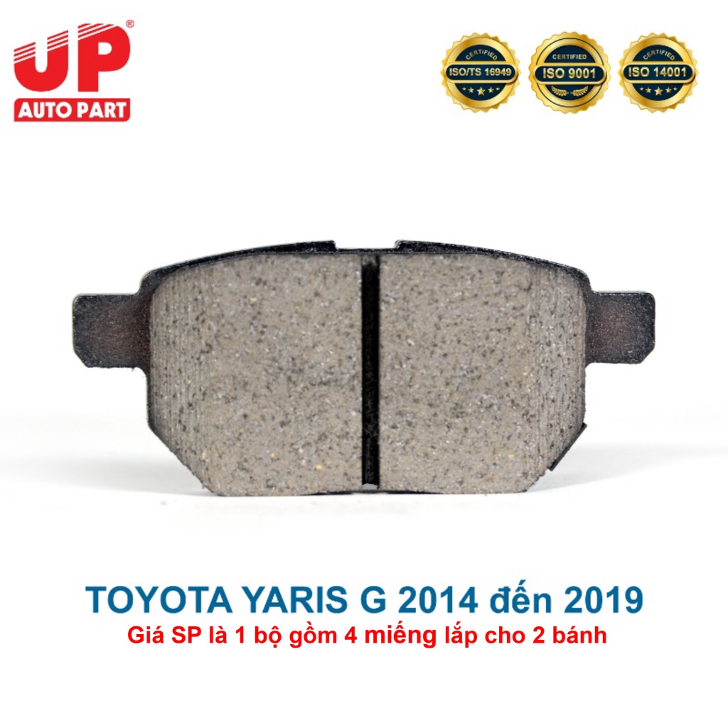 Má phanh bố thắng đĩa sau ô tô TOYOTA YARIS G 2014 đến 2019