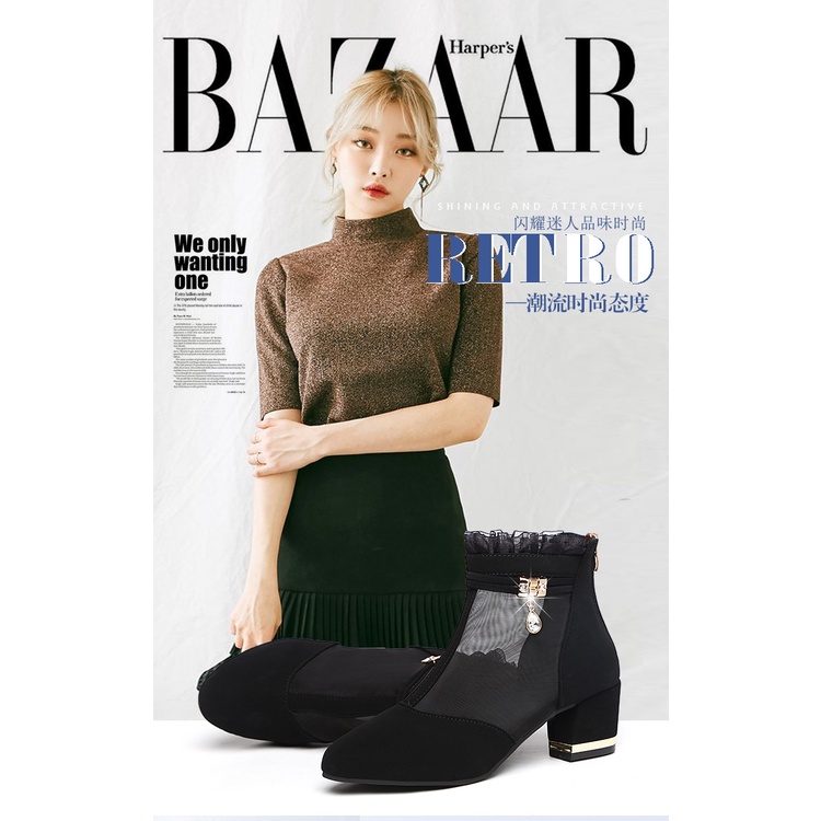 [Da Mềm Cao Cấp] Giày Sandal Đế Vừa Phối Lưới Rỗng Thoáng Khí Phong Cách Xuân Hè Mới Cho Nữ