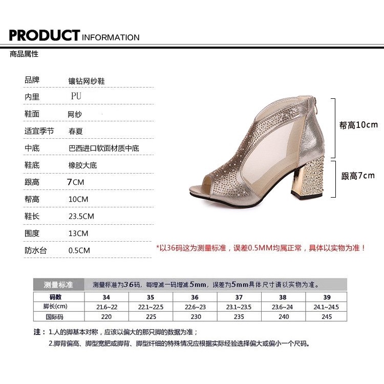 Giày Cao Gót Hở Mũi Phối Lưới Đính Đá Thời Trang Mùa Xuân Quyến Rũ Cho Nữ