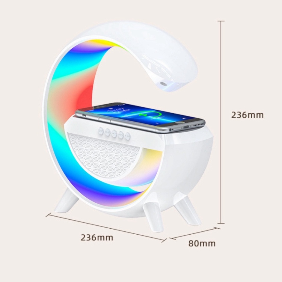 Loa bluetooth chữ G tích hợp đèn led RGB và sạc không dây - Loa không dây nghe nhạc hay âm thanh chuẩn