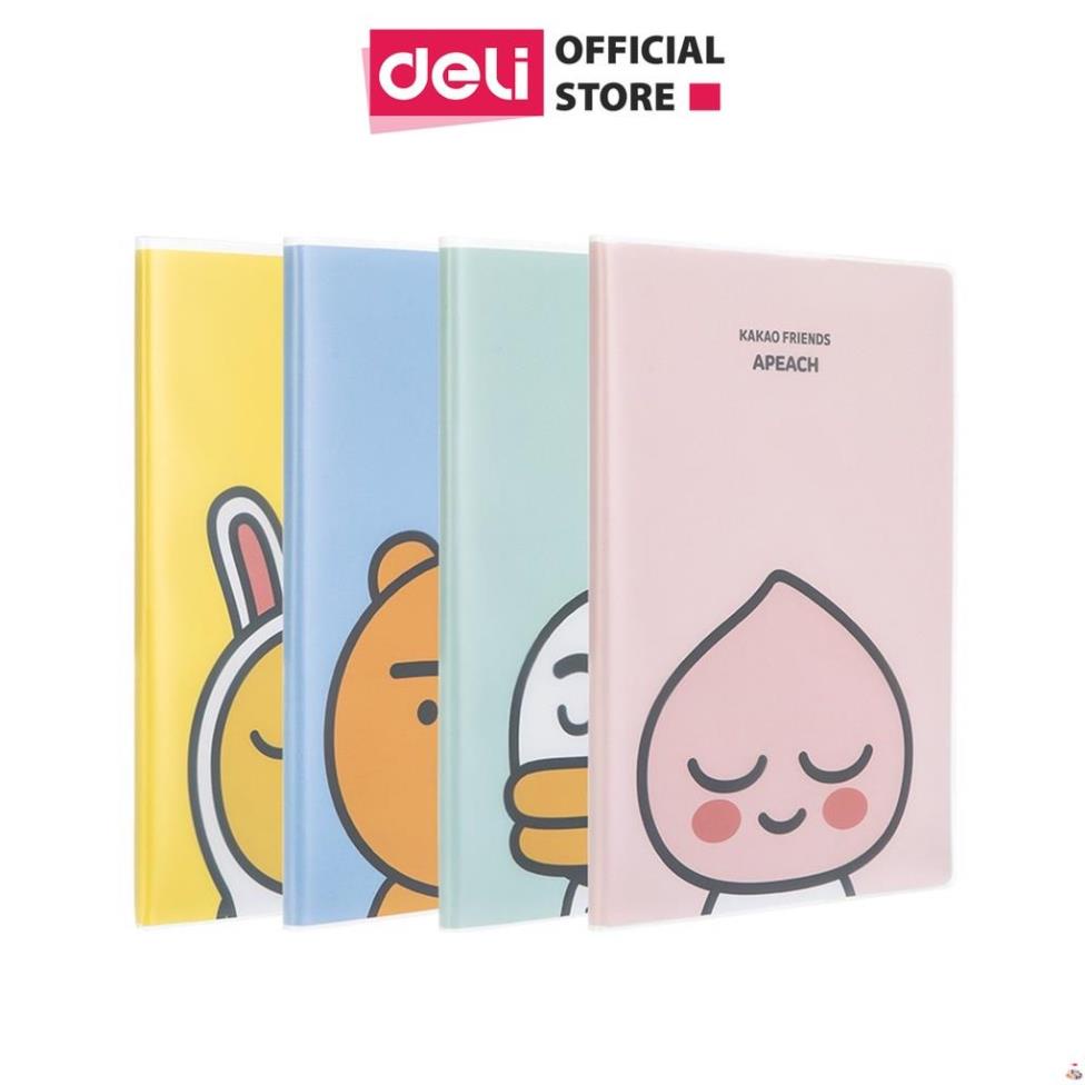 Sổ tay ghi chép Deli x Kakao Friends - 72 trang - Thiết kế dễ thương, Giấy chống lóa - Phù hợp học sinh, dân văn phòng ,