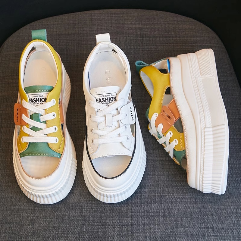 Giày Sandal Đế Dày Đục Lỗ Thoáng Khí Thời Trang Mùa Hè 2023 Phong Cách Mới Cho Nữ