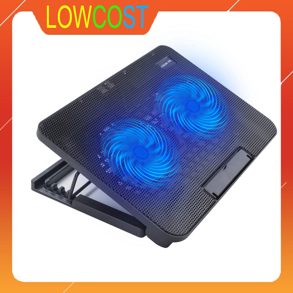 Đế Tản Nhiệt Laptop 2 Quạt Model N99 Sử Dụng Cho LapTop Từ 10-17 Inch Nâng Cao 45 Độ Thoải Mái Làm Việc